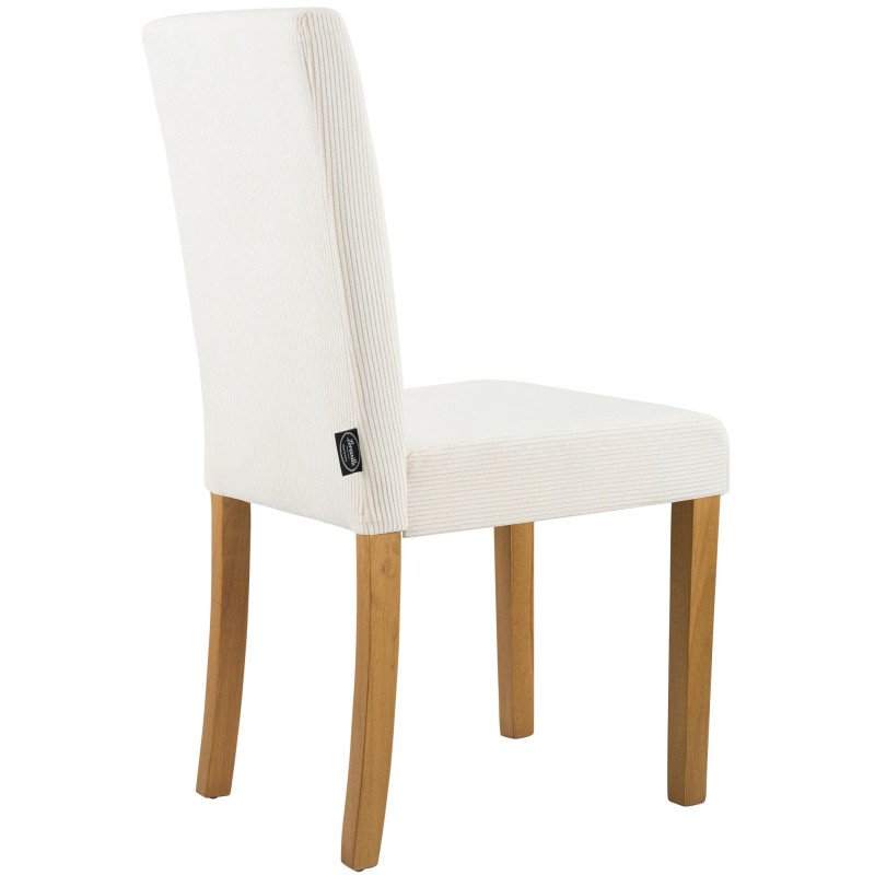 Chaise de salle à manger Ina Cord antique crème clair