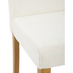 Chaise de salle à manger Ina Cord antique crème clair