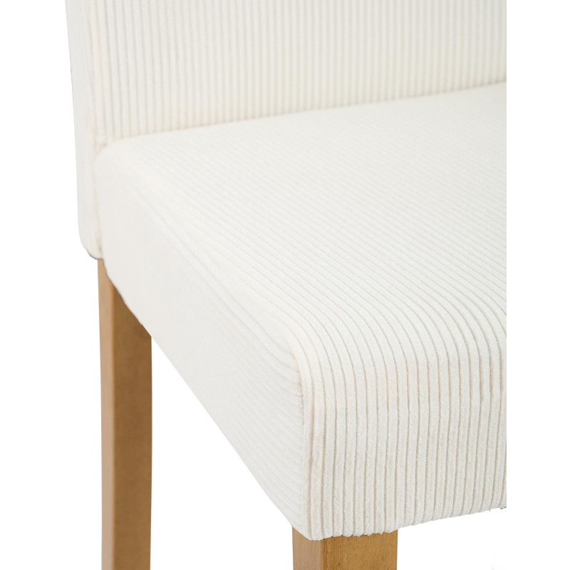 Chaise de salle à manger Ina Cord antique crème clair