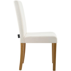 Chaise de salle à manger Ina Cord antique crème clair