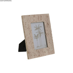 Cadre photo Home ESPRIT Beige Résine Verre Marbre Urbaine 18 x 2 x 22 cm