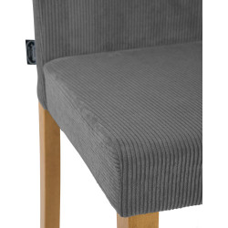 Chaise de salle à manger Ina Cord gris clair antique