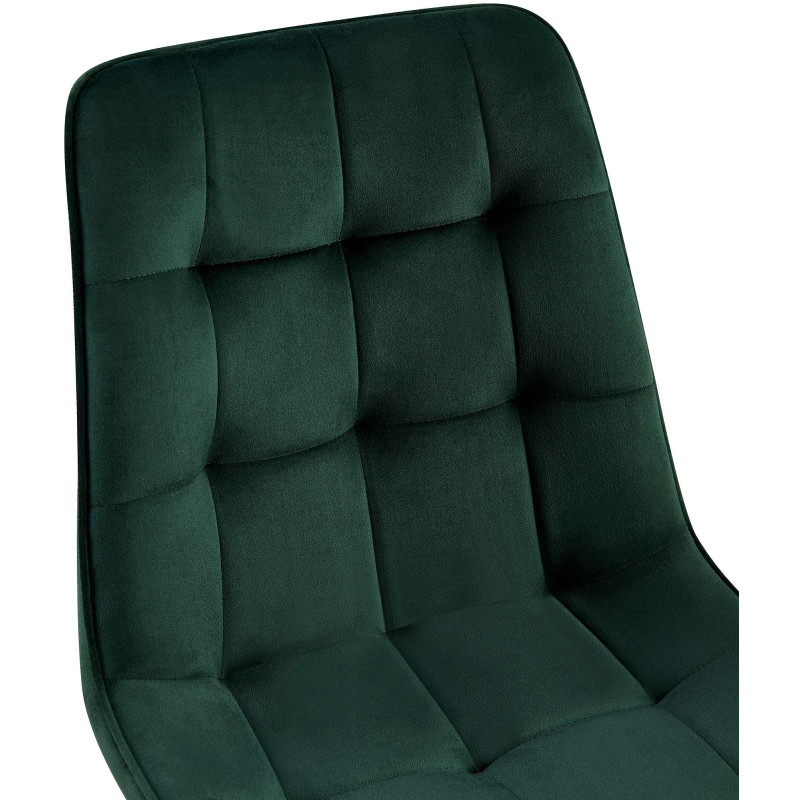 Chaise de salle à manger Gifford en velours vert