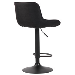 Lot de 2 tabourets de bar Lentini tissu noir noir