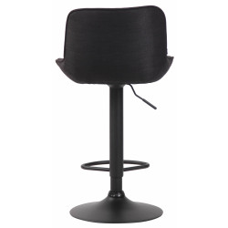 Lot de 2 tabourets de bar Lentini tissu noir noir