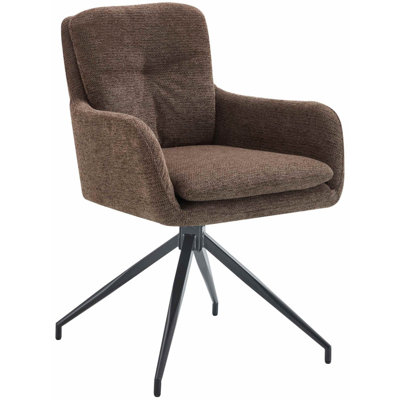Chaise de salle à manger Pickett en tissu marron