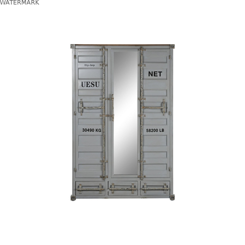 Armoire Home ESPRIT Container Bleu ciel Métal 112 x 46 x 174 cm