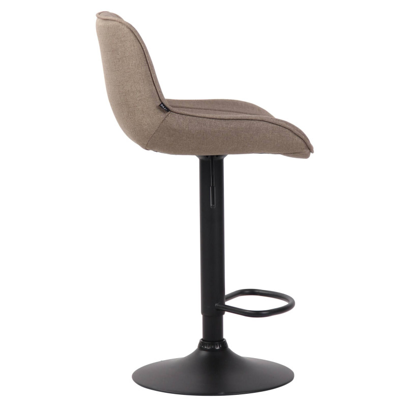 Set de 2 Taburetes de bar lentini en tela Gris topo,Negro