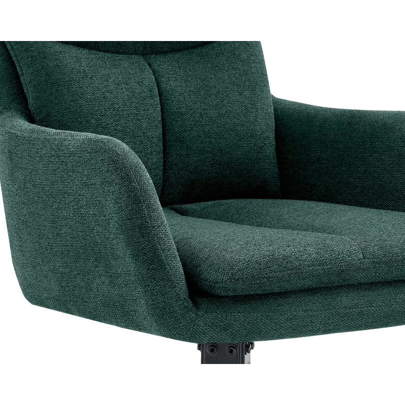 Chaise de salle à manger Somers en tissu vert