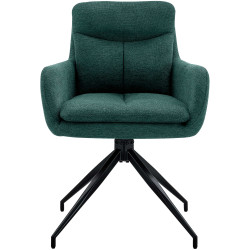 Chaise de salle à manger Somers en tissu vert