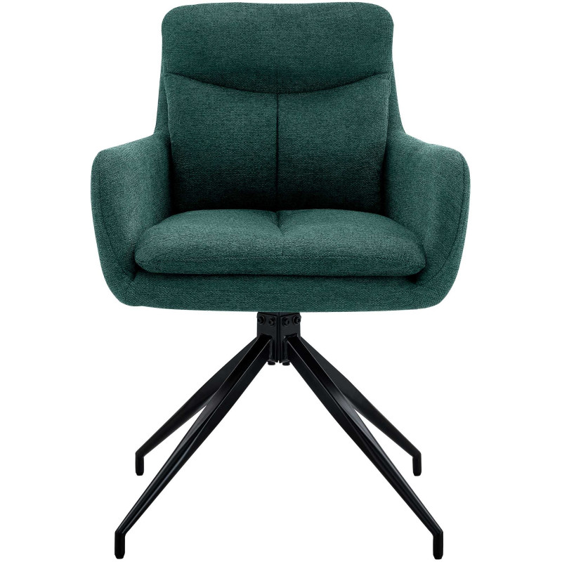 Chaise de salle à manger Somers en tissu vert