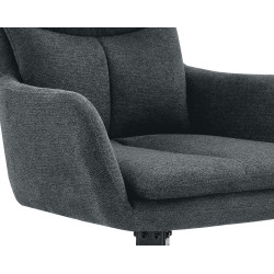 Chaise de salle à manger Somers en tissu gris foncé