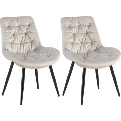 Lot de 2 chaises de salle à manger Rossford grises