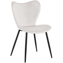 Chaise de salle à manger Maika en velours gris