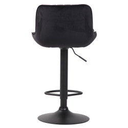 Set di 2 sgabelli da bar Lentini Velvet nero,nero