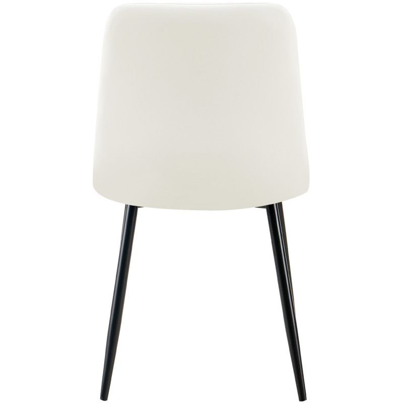 Lot de 4 chaises de salle à manger Antibes simili cuir blanc