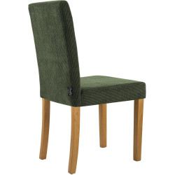 Chaise de salle à manger Ina Cord vert clair antique