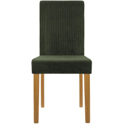 Chaise de salle à manger Ina Cord vert clair antique