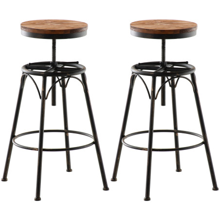 Ensemble de 2 tabourets de bar Beam bronze
