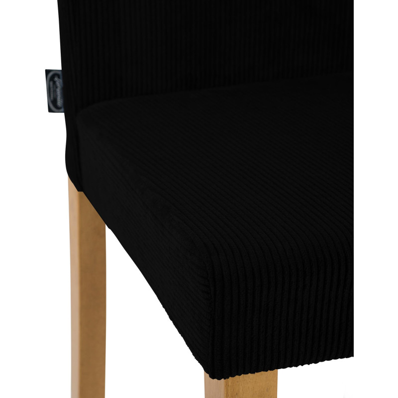 Chaise de salle à manger Ina Cord noir clair antique