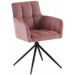 Chaise de salle à manger Jonah en tissu rouge rubis