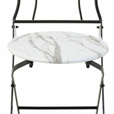 Ensemble Table + 2 Chaises Alexandra House Living Blanc Noir 60 x 75 x 60 cm