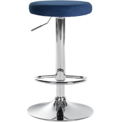 Tabouret de bar Ponte velours chromé