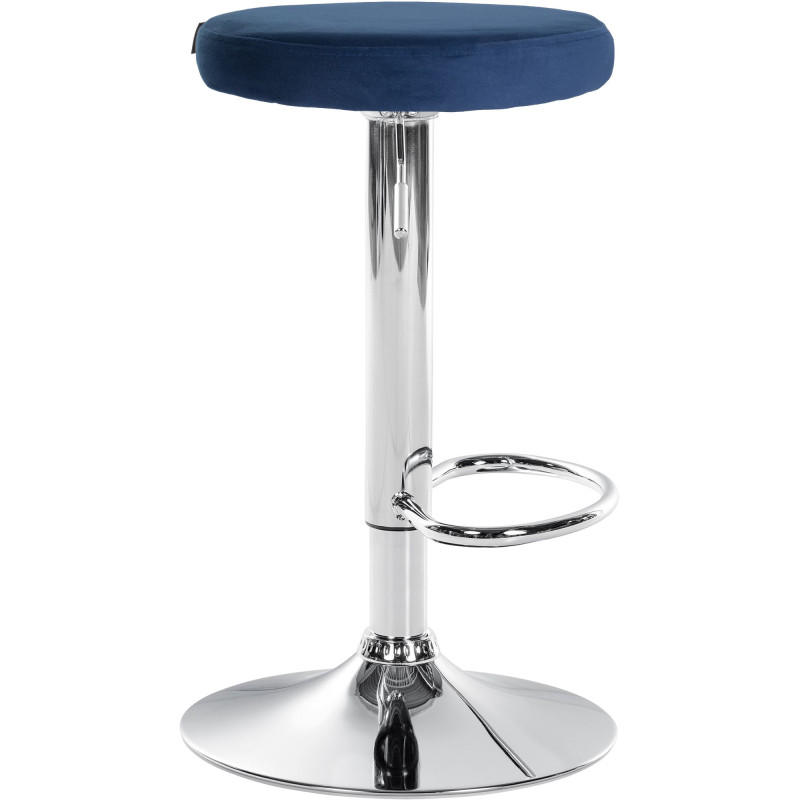 Tabouret de bar Ponte velours chromé
