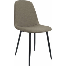 Chaise de salle à manger Maryam en tissu taupe