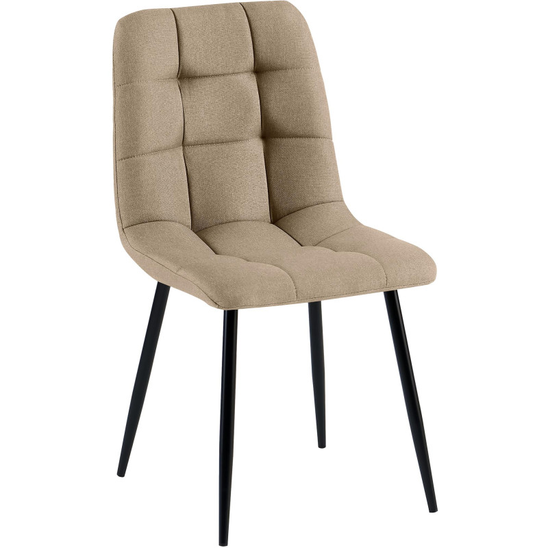Chaise de salle à manger Tilde en tissu taupe