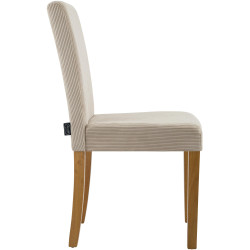 Chaise de salle à manger Ina Cord marron clair antique