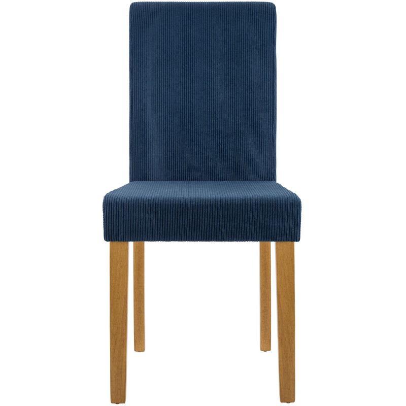 Chaise de salle à manger Ina Cord bleu clair antique