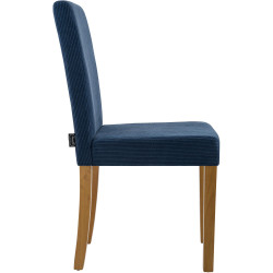 Chaise de salle à manger Ina Cord bleu clair antique