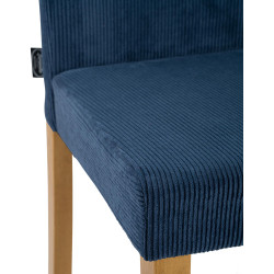 Chaise de salle à manger Ina Cord bleu clair antique