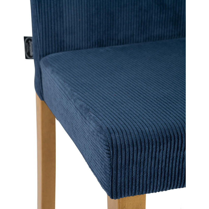 Chaise de salle à manger Ina Cord bleu clair antique