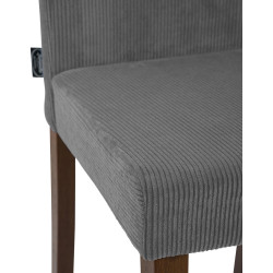 Chaise de salle à manger Ina Cord gris foncé antique