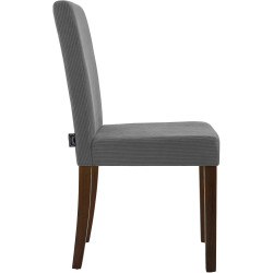 Chaise de salle à manger Ina Cord gris foncé antique