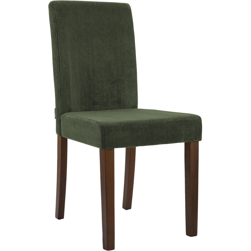 Chaise de salle à manger Ina Cord vert foncé antique