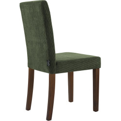 Chaise de salle à manger Ina Cord vert foncé antique