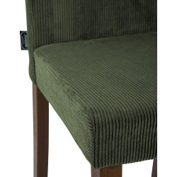 Chaise de salle à manger Ina Cord vert foncé antique