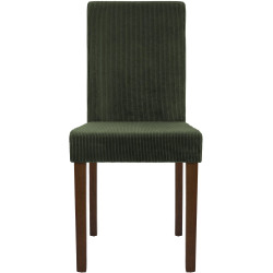 Chaise de salle à manger Ina Cord vert foncé antique