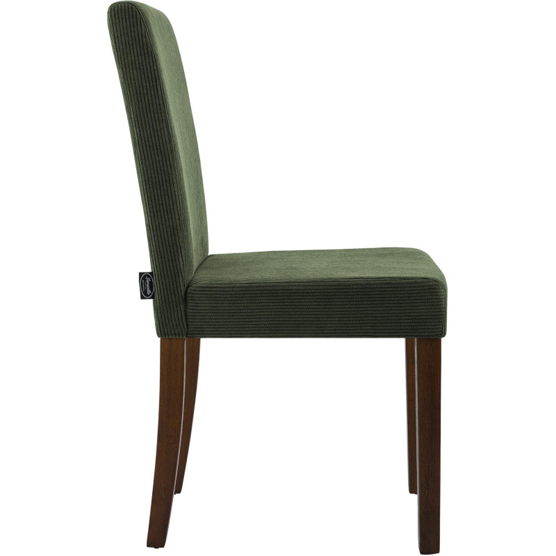 Chaise de salle à manger Ina Cord vert foncé antique