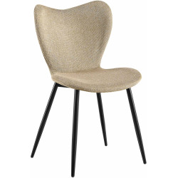Chaise de salle à manger Maika en tissu taupe