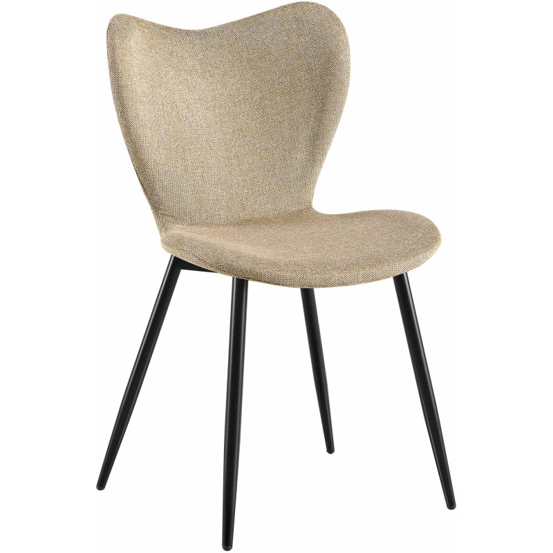Chaise de salle à manger Maika en tissu taupe