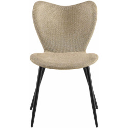 Chaise de salle à manger Maika en tissu taupe