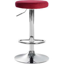 Tabouret de bar Ponte velours chromé