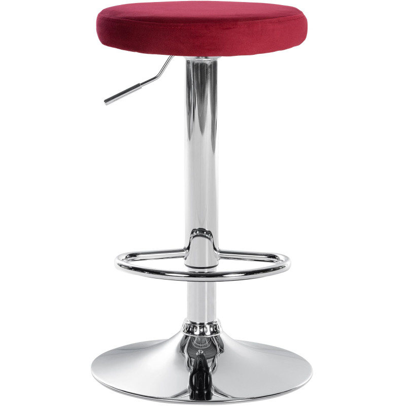 Tabouret de bar Ponte velours chromé