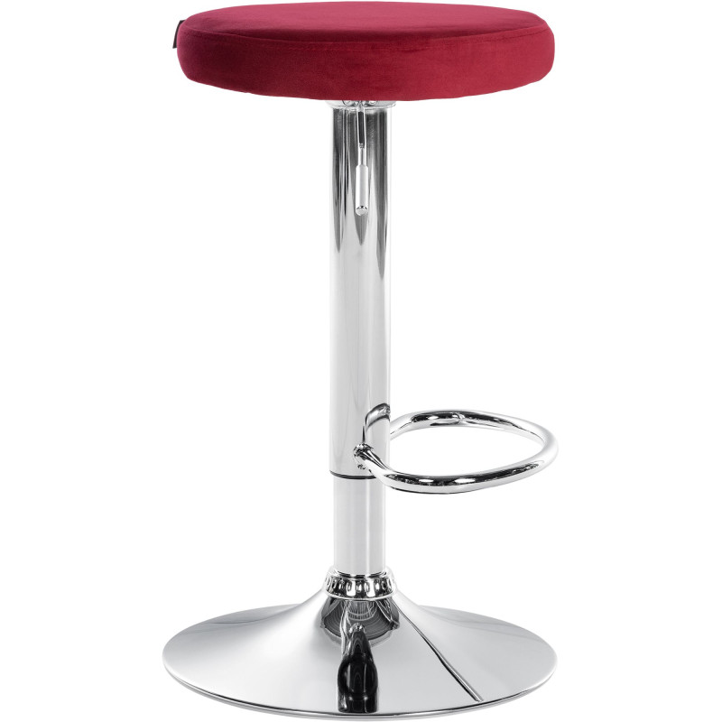 Tabouret de bar Ponte velours chromé