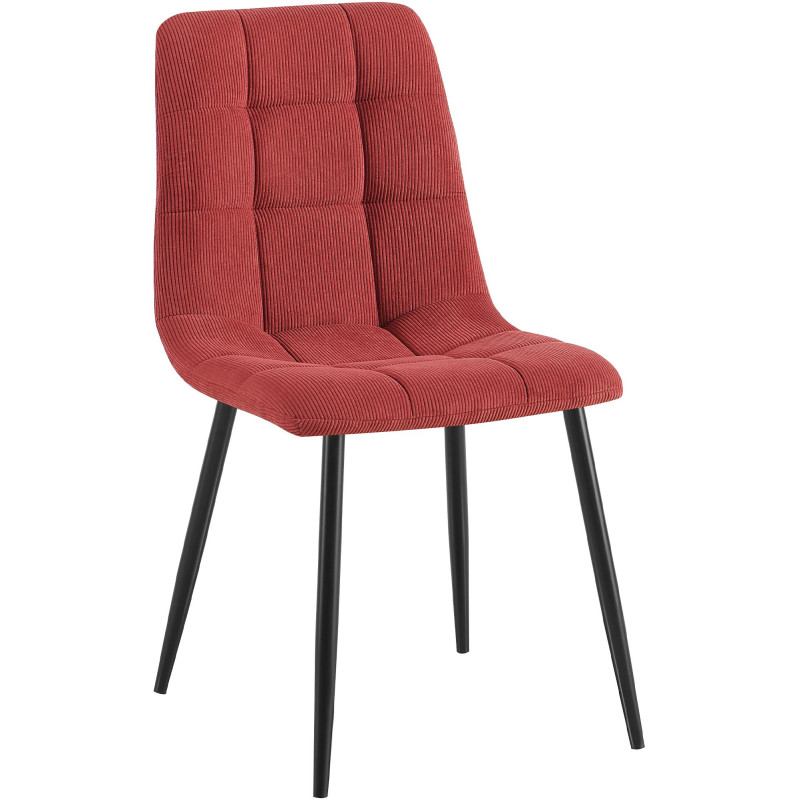 Chaise de salle à manger Tilde Cord bordeaux