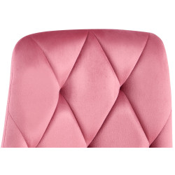 Chaise de salle à manger Clairton en velours rose